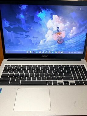 Acer Silver Laptop Top Cover